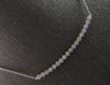 ESTATE .83CT DIAMOND 14KT WHITE GOLD 3D CLASSIC ROUND FILIGREE BAR LOVE NECKLACE