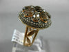 ESTATE 7.33CT CHOCOLATE FANCY DIAMOND & SMOKY TOPAZ 14KT ROSE GOLD FLOWER RING