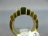 LARGE 3.32CT DIAMOND & AAA EMERALD 14KT WHITE GOLD ROUND & PRINCESS PYRAMID RING