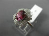LARGE 1.89CT DIAMOND & AAA OVAL PINK TOURMALINE 14KT WHITE GOLD ENGAGEMENT RING