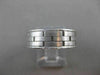 ESTATE WIDE 14KT WHITE GOLD SOLID BRICK DESIGN MENS WEDDING BAND RING 7mm #23144