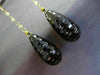 ANTIQUE 98.70CT OLD MINE DIAMOND & SMOKY TOPAZ 14KT YELLOW GOLD EARRINGS #20691
