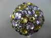 ESTATE MASSIVE 11.0CT DIAMOND & AAA MULTI COLOR GEM 14KT BLACK GOLD 3D FUN RING