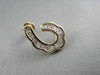 ESTATE WIDE 1.05CT DIAMOND 14KT YELLOW GOLD FLAT HOOP EARRINGS 18mm X 12mm