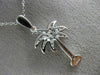 ESTATE .47CT DIAMOND 14KT WHITE GOLD 3D PAVE PALM TREE FLOATING PENDANT #26032