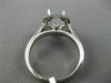 ESTATE WIDE .36CT DIAMOND 14K WHITE GOLD 3D SQURE HALO SEMI MOUNT ENGAGMENT RING