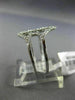 ESTATE LARGE .31CT DIAMOND 18KT WHITE GOLD 3D OPEN ANCHOR FRIENDSHIP FUN RING
