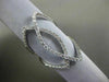 ESTATE LARGE .85CT DIAMOND 18KT WHITE GOLD 3D OPEN DOUBLE INFINITY LOVE RING