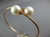 .20CT DIAMOND & AAA SOUTH SEA PEARL 18K ROSE GOLD 3D CRISS CROSS BANGLE BRACELET