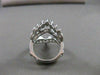 ANTIQUE DIAMOND 14KT WHITE GOLD FILIGREE ENGAGEMENT RING INSERT 27MM WIDE #21169