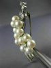 ANTIQUE LARGE 1.50CT OLD MINE DIAMOND & AAA PEARL PLATINUM 3D BROOCH PIN 23635