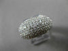 ESTATE WIDE 2.16CT DIAMOND 14KT WHITE GOLD 3D MULTI ROW WEDDING ANNIVERSARY RING
