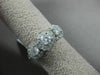 ESTATE 1.25CT DIAMOND 14KT WHITE GOLD 3 STONE FILIGREE MILGRAIN FRIENDSHIP RING