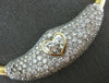 ESTATE LARGE 6.26CT WHITE & FANCY YELLOW DIAMOND 14K 2 TONE GOLD CHOKER NECKLACE