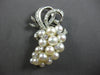 LARGE 1.6CT DIAMOND & AAA SOUTH SEA PEARL 14KT WHITE GOLD BROOCH PENDANT #27967