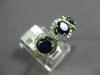 ESTATE 2.1CT DIAMOND & AAA SAPPHIRE 14K YELLOW GOLD THREE STONE ANNIVERSARY RING