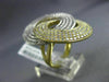 ESTATE LARGE 2.73CT DIAMOND 18K 2TONE GOLD DOUBLE CIRCLE INFINITY LOVE KNOT RING