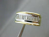 ESTATE WIDE 1.35CT DIAMOND BAGUETTE 18KT W & Y GOLD ANNIVERSARY RING SHARP 10865