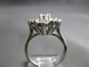 .45CT DIAMOND 14KT WHITE GOLD 3D ROUND MULTI LEAF FLOWER FRIENDSHIP RING #27962