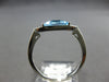 ESTATE 1.22CT DIAMOND & AAA BLUE TOPAZ 14KT WHITE GOLD CUSHION & ROUND FUN RING