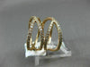 ESTATE LARGE .72CT DIAMOND 14KT ROSE GOLD 3D MULTI ROW CRISS CROSS LOVE RING