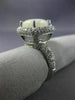 ESTATE LARGE 4.14CT DIAMOND & AAA OPAL 14K WHITE GOLD 3D SQUARE DOUBLE HALO RING