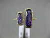 1.74CT DIAMOND & AAA AMETHYST 14KT ROSE GOLD 3D RECTANGULAR DOUBLE HALO FUN RING