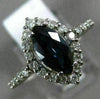 LARGE 1.08CT DIAMOND & AAA MARQUISE SAPPHIRE 14K WHITE GOLD HALO ENGAGEMENT RING