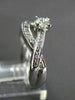 ESTATE 1.0CT DIAMOND 14KT WHITE GOLD 3D INFINITY ENGAGEMENT RING AGL CERTIFIED