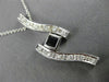 ESTATE LARGE .55CT DIAMOND & AAA SAPPHIRE 14KT WHITE GOLD ETOILE PENDANT #22999