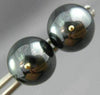 ESTATE 14KT YELLOW & BLACK GOLD 3D CLASSIC CIRCULAR STUD EARRINGS #25892