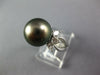 LARGE .75CT DIAMOND & AAA TAHITIAN PEARL PLATINUM ROUND & PEAR SHAPE LOVE RING