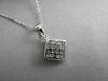 ESTATE .75CT DIAMOND SQUARE 14KT WHITE GOLD PENDANT F COLOR VVS SIMPLY AMAZING