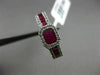 ESTATE 1.29CT ROUND DIAMOND & RUBY 14K WHITE GOLD HALO FRIENDSHIP PROMISE RING