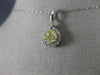 ESTATE .43CT WHITE & FANCY YELLOW DIAMOND 14KT 2 TONE GOLD 3D TEAR DROP PENDANT
