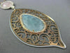 LARGE 1.2CT DIAMOND & AGATE & AQAUMARINE 14K WHITE & ROSE GOLD FILIGREE NECKLACE