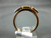 ESTATE WIDE .45CT DIAMOND 14KT TRI COLOR GOLD SQUARE CLUSTER STACKABLE FUN RING