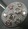 EXTRA LARGE 3.52CT WHITE & PINK DIAMOND 18K WHITE & ROSE GOLD OVAL ETOILE RING