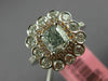 GIA 1.6CT WHITE PINK & LIGHT GREEN DIAMOND 18K WHITE & ROSE GOLD ENGAGEMENT RING