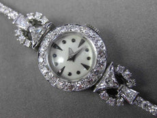 ANTIQUE LARGE 2.50CT OLD MINE MULTI SHAPE DIAMOND PLATINUM LADIES WATCH #2941