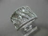 ESTATE WIDE 1.36CT DIAMOND 14KT WHITE GOLD 3D FILIGREE X LOVE ANNIVERSARY RING