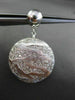 ESTATE LARGE 1.10CT DIAMOND 14KT WHITE GOLD 3D STRIPED CIRCULAR HANGING EARRINGS