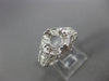 ESTATE LARGE .57CT DIAMOND 18KT WHITE GOLD FILIGREE SEMI MOUNT ENGAGEMENT RING