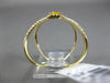 ESTATE LARGE .81CT DIAMOND & AAA YELLOW SAPPHIRE 14KT YELLOW GOLD HALO FUN RING