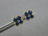 1.2CT DIAMOND & AAA SAPPHIRE 14KT YELLOW GOLD 3D INVISIBLE FLOWER STUD EARRINGS