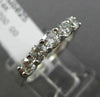 ESTATE .82CT DIAMOND 14KT WHITE GOLD 3D CLASSIC 5 STONE WEDDING ANNIVERSARY RING