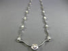 ESTATE 1.44CT DIAMOND 14K WHITE GOLD SOLITAIRE ETOILE BY THE YARD NECKLACE #2044