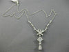 ESTATE 1.12CT DIAMOND 18KT WHITE GOLD 3D BUTTERFLY BY THE YARD FLOATING NECKLACE