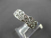 ANTIQUE OLD MINE DIAMOND PLATINUM FLORAL ETERNITY WEDDING ANNIVERSARY RING #3280