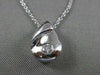 ESTATE DIAMOND SOLITAIRE TEARDROP 18KT WHITE GOLD MODERN PENDANT F VS #7561